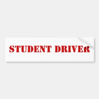 AUTOCOLLANT DE VOITURE CONDUCTEUR D'ÉTUDIANT