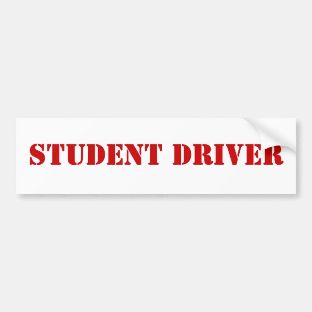 AUTOCOLLANT DE VOITURE CONDUCTEUR D'ÉTUDIANT (Devant)