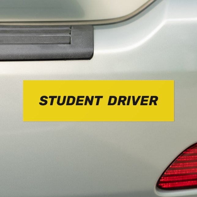 Autocollant De Voiture Conducteur étudiant, jaune sécurité noir (En voiture)