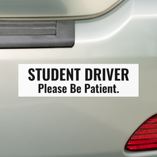 Autocollant De Voiture Conducteur étudiant : Veuillez être patient (En voiture)
