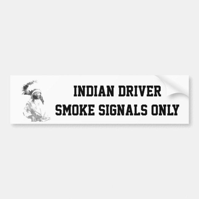 Autocollant De Voiture Conducteur indien drôle (Devant)