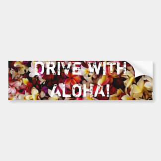 AUTOCOLLANT DE VOITURE CONDUISEZ AVEC ALOHA !