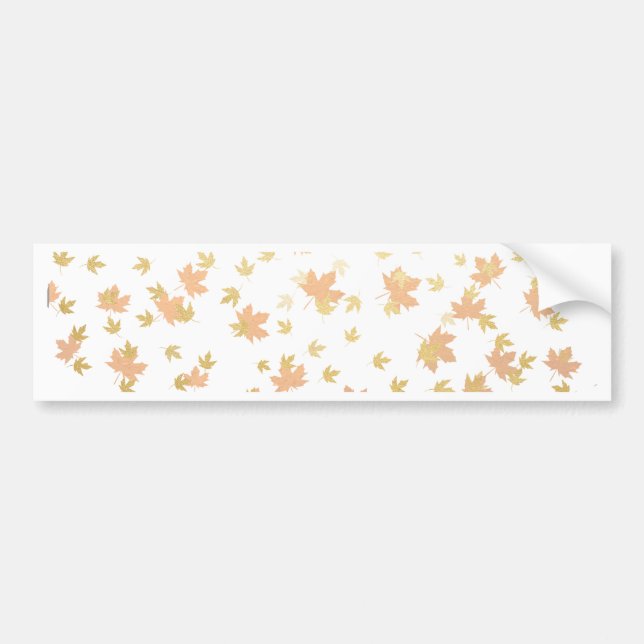 Autocollant De Voiture Confetti de feuille d'or sur Arrière - plan clair (Devant)
