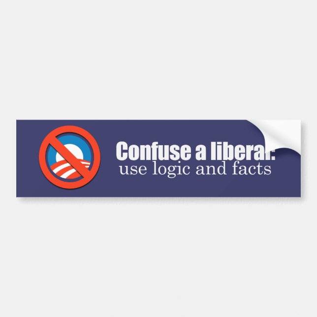 Autocollant De Voiture Confondez un Bumpersticker libéral (Devant)