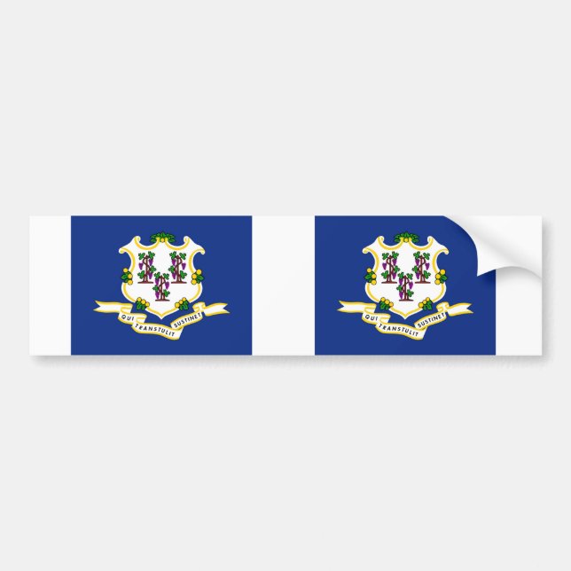 Autocollant De Voiture Connecticut State flag (Devant)