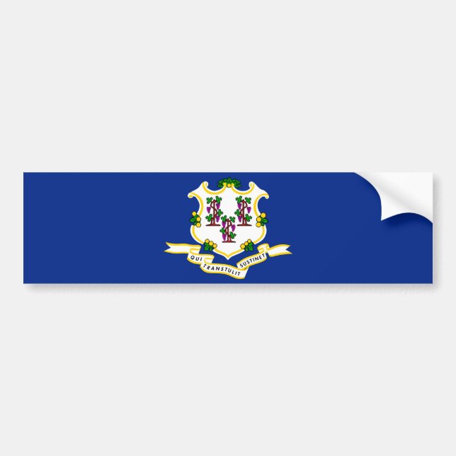 Autocollant De Voiture Connecticut State Flag Design (Devant)