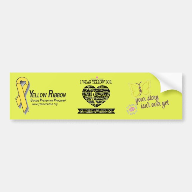 Autocollant De Voiture Conscience de suicide et adhésif pour pare-chocs (Devant)