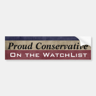 Autocollant De Voiture Conservateur fier sur la coutume de WatchList