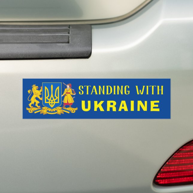 AUTOCOLLANT DE VOITURE CONSERVATION AVEC LE BÂTIMENT DE BUMPER UKRAINE (En voiture)