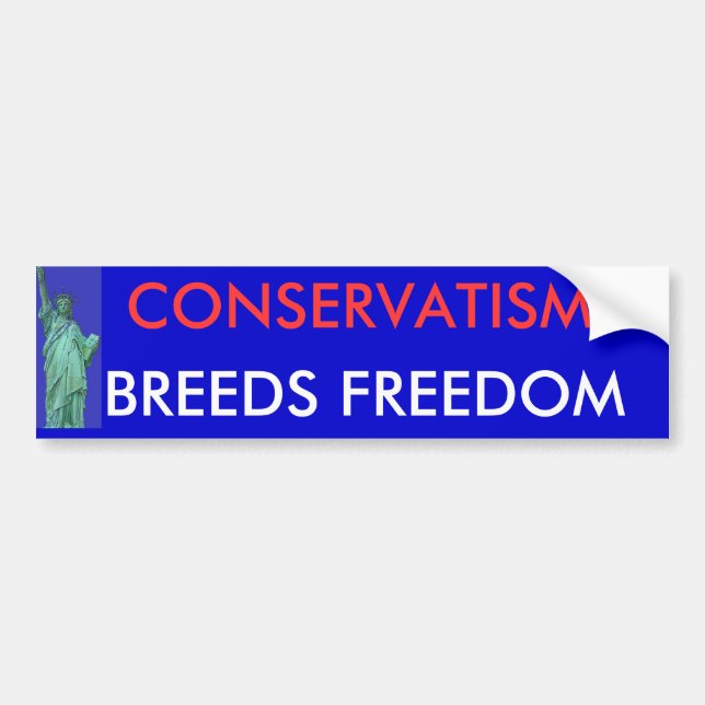 AUTOCOLLANT DE VOITURE CONSERVATISME, LIBERTÉ DE RACES (Devant)