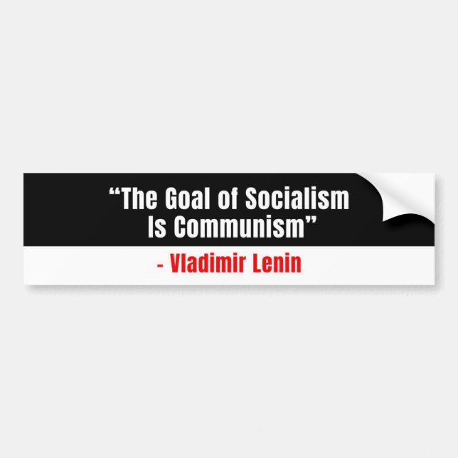 Autocollant De Voiture Conservative Bumper Sticker Anti-Socialism (Devant)