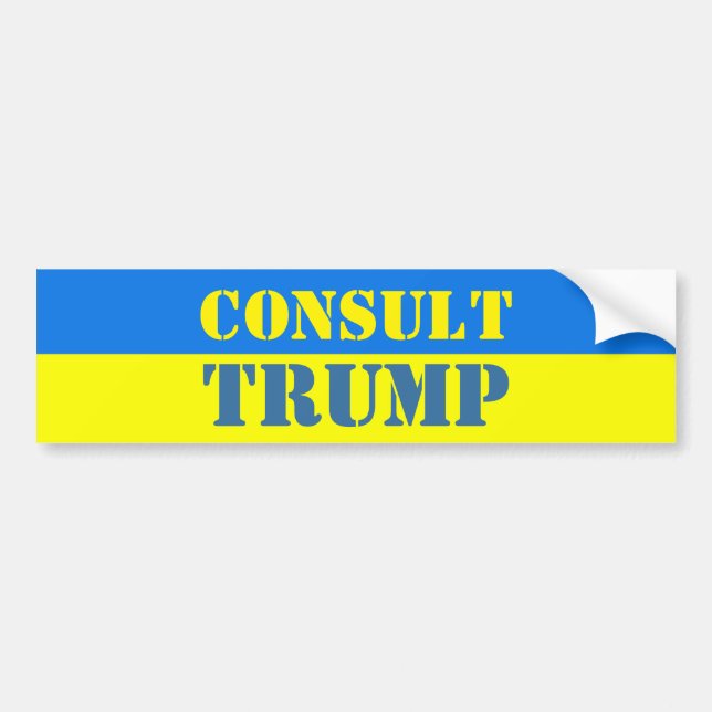 Autocollant De Voiture CONSULTER TRUMP Ukraine Couleur (Devant)