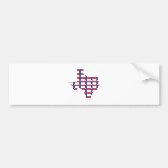 Autocollant De Voiture Contour de drapeau du Texas (Devant)