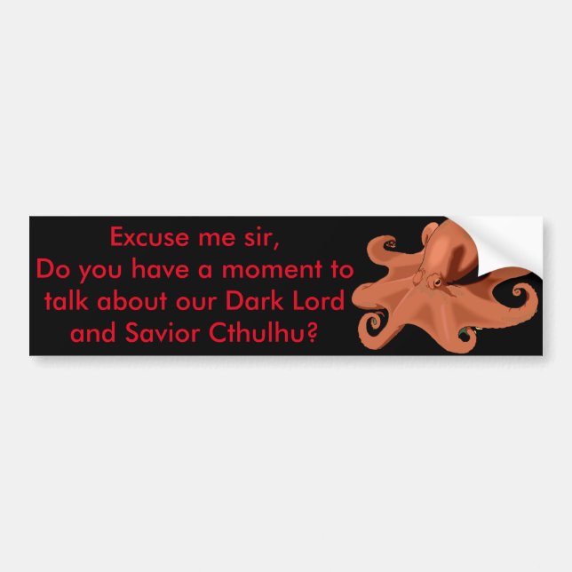 Autocollant De Voiture Convertissez pour Cthulhu (Devant)