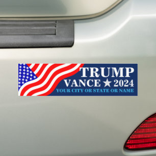 Autocollant De Voiture Cool du drapeau américain Trump Vance 2024 Personn