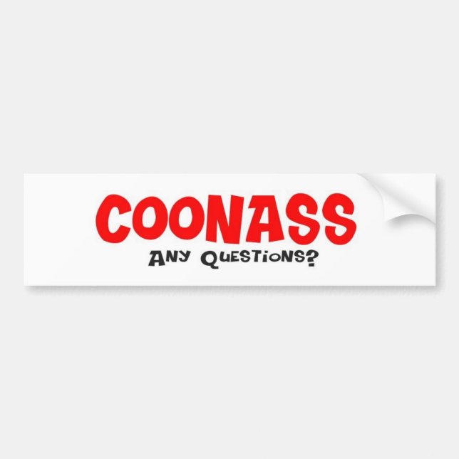 Autocollant De Voiture CoonAss - toutes questions (Devant)