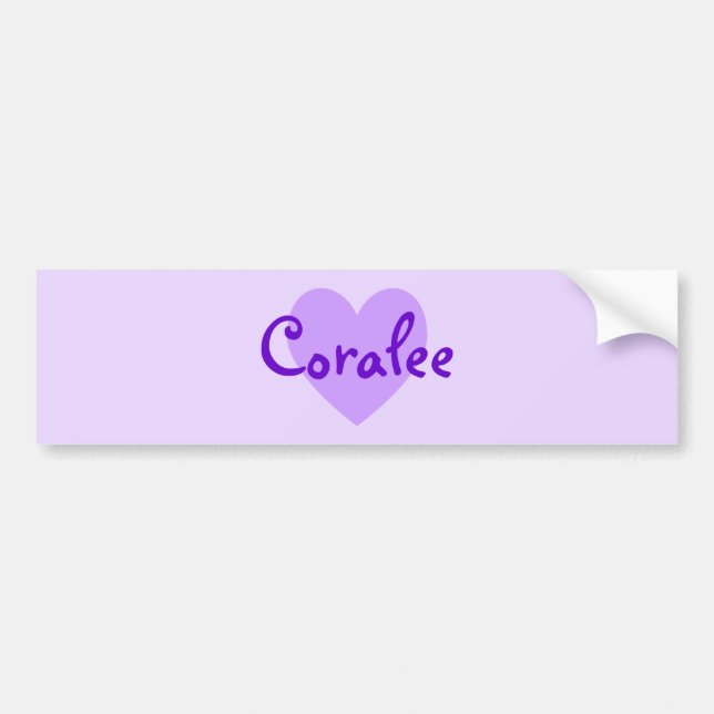 Autocollant De Voiture Corail en pourpre (Devant)