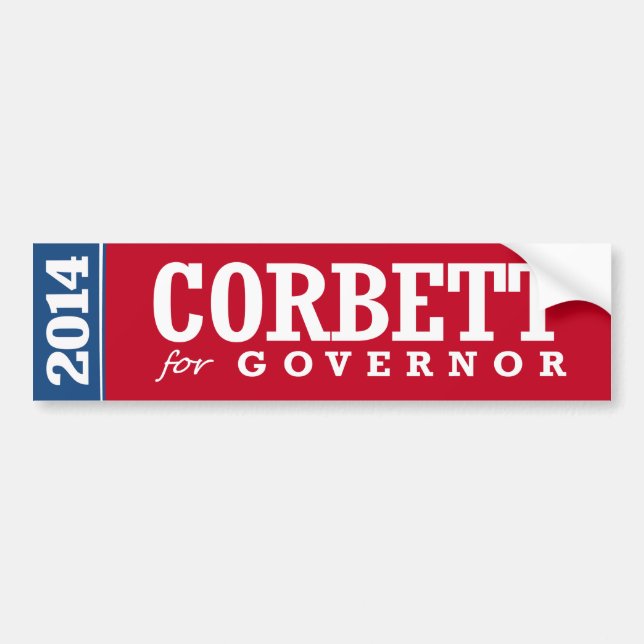 AUTOCOLLANT DE VOITURE CORBETT POUR LE GOUVERNEUR 2014 (Devant)