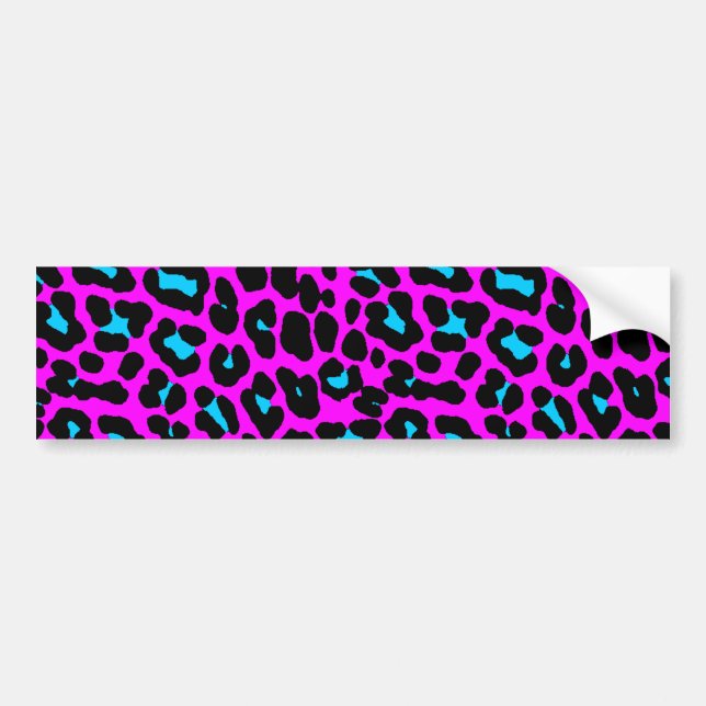 Autocollant De Voiture Corey Tiger 80s Retro Leopard Spots (Devant)