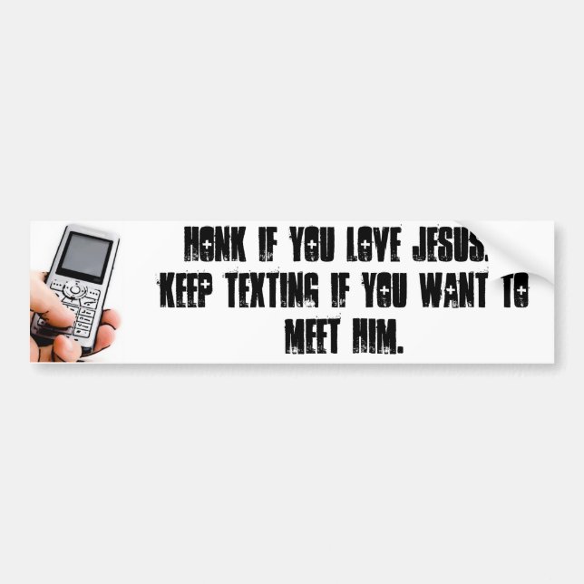 Autocollant De Voiture Cornez si vous aimez Jésus (Devant)