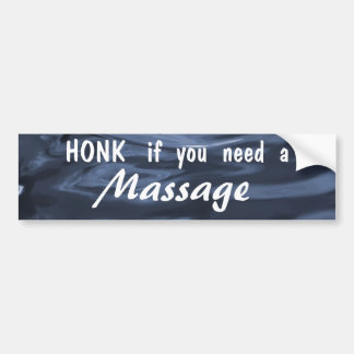 Autocollant De Voiture Cornez si vous avez besoin d'un massage 2 (bleu)