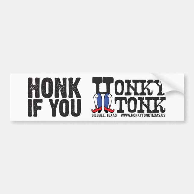 Autocollant De Voiture Cornez si vous Honky Tonk (Devant)
