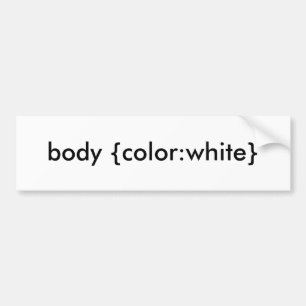Autocollant De Voiture corps {couleur : blanc}