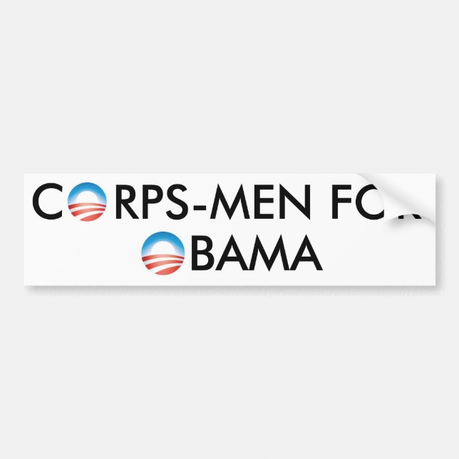 AUTOCOLLANT DE VOITURE CORPSMAN POUR OBAMA (Devant)