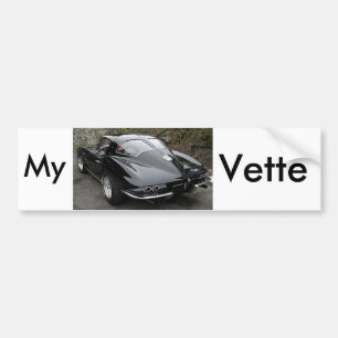 Autocollant De Voiture Corvette Classic Black Split Fenêtre