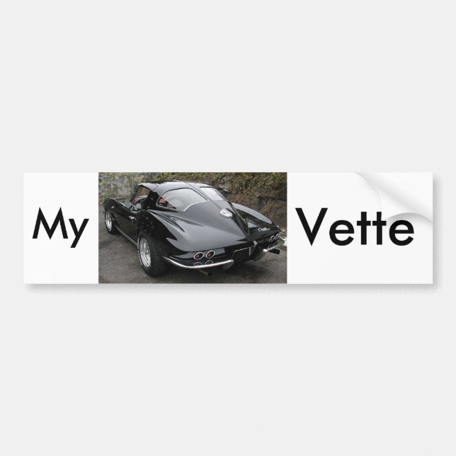 Autocollant De Voiture Corvette Classic Black Split Fenêtre (Devant)