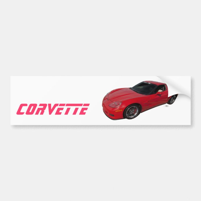 Autocollant De Voiture Corvette rouge (Devant)