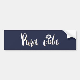 Autocollant De Voiture Costa Rica Blue Pura Vida Beach Bumper