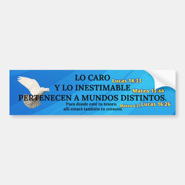 Autocollant De Voiture Costly and Priceless - Spanish Bumper Sticker (Devant)