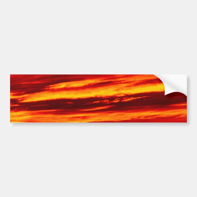 Autocollant De Voiture Coucher de soleil rouge (Devant)