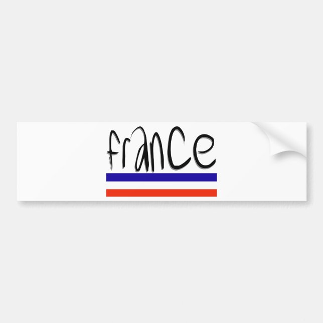 Autocollant De Voiture Couleurs de la France ! (Devant)