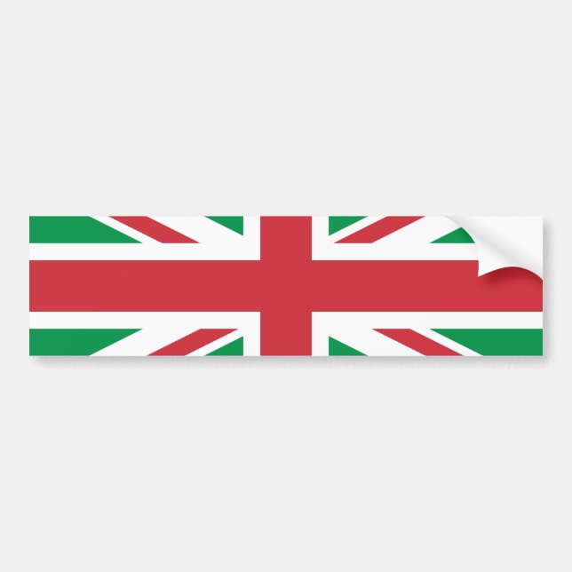 Autocollant De Voiture Couleurs de Noël Union Jack (Devant)