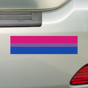Autocollant De Voiture Couleurs du drapeau de fierté bisexuel de Slippery