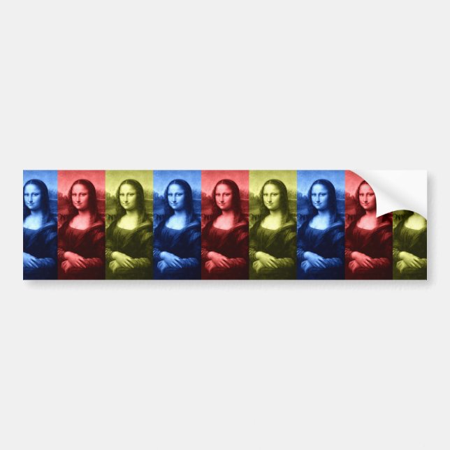 Autocollant De Voiture Couleurs primaires Mona Lisa (Devant)