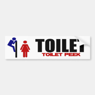 Autocollant De Voiture Coup d'oeil de toilette