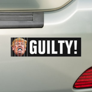 Autocollant De Voiture Coupable ! Le verrouiller - anti-président Trump