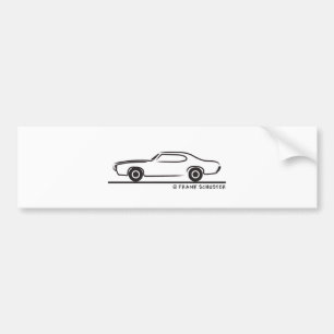 Autocollant De Voiture Coupe Pontiac GTO 1969