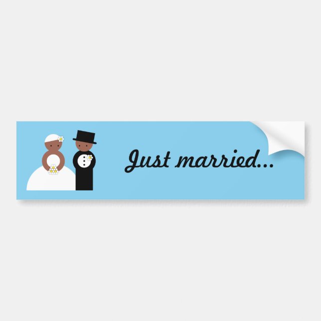 Autocollant De Voiture Couples mignons de mariage (Devant)