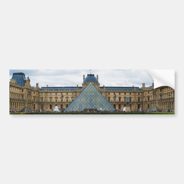 Autocollant De Voiture Cour du musée de Louvre avec la pyramide (Devant)
