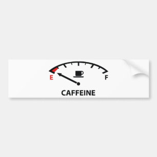 Autocollant De Voiture Courir Sur Vide : Caféine
