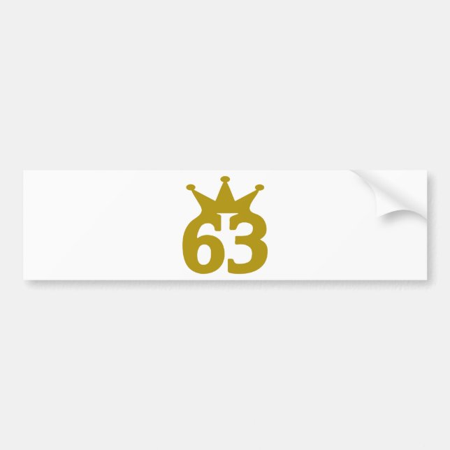 Autocollant De Voiture couronne 63 (Devant)