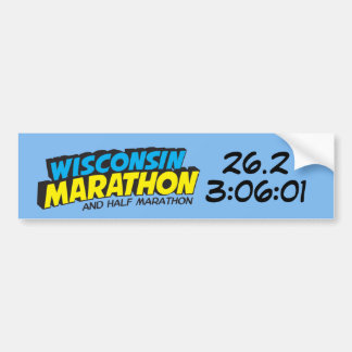 Autocollant De Voiture Courrier-Marathon de marathon du Wisconsin