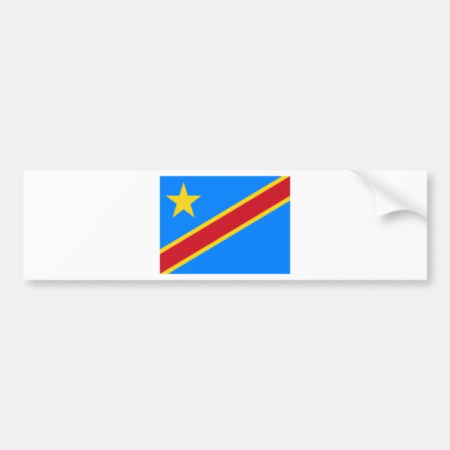 Autocollant De Voiture Coût bas ! Drapeau du Congo (Devant)