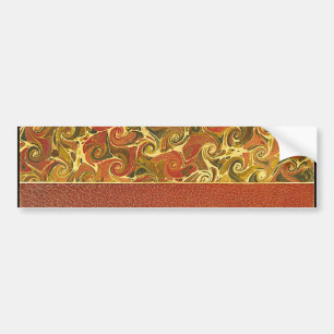 Autocollant De Voiture Couverture de livre antique, motif de tourbillon o