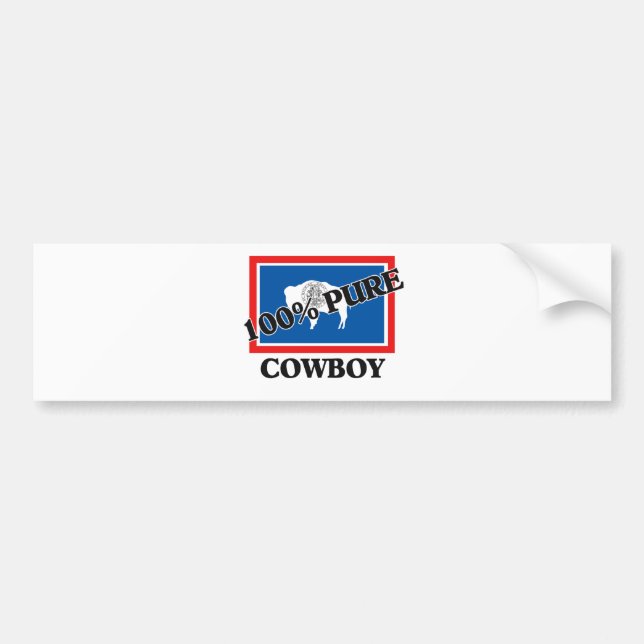Autocollant De Voiture Cowboy de 100 pour cent (Devant)