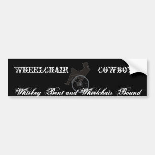 Autocollant De Voiture cowboy de fauteuil roulant